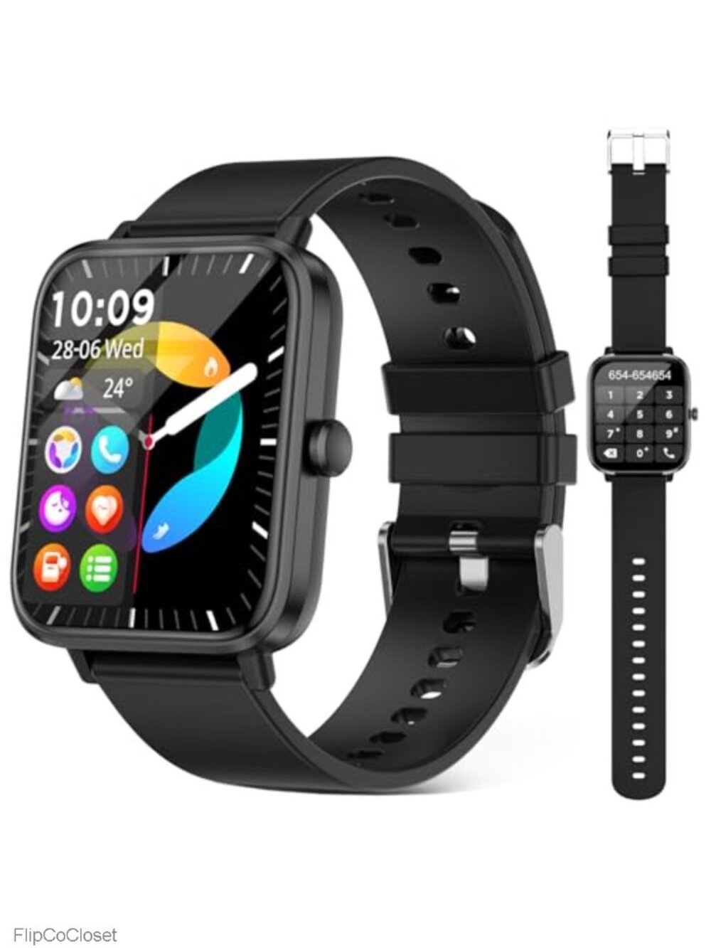 Smart Watch Fitness Tracker 1.85" Waterproof Touch Screen Bluetooth Call
